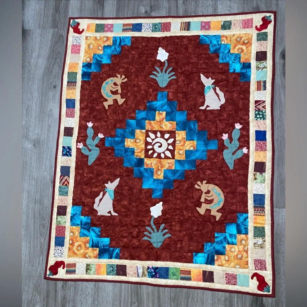 Native American Wall Hanging Quilt Handmade